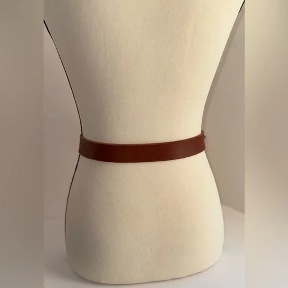Women’s INIFINITY tan and gold leather belt size 36 - Picture 5 of 12